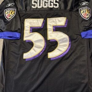 Baltimore Ravens Terrell Suggs #55 Black Reebok NFL Black Jersey Men’s Size 52